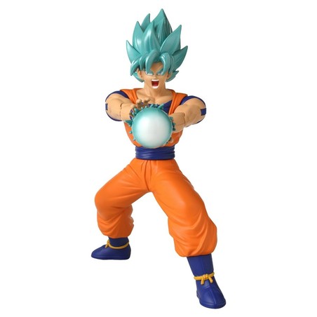 Figura Acción Dragon Ball Goku SS Blue Bandai, con su aura de poder