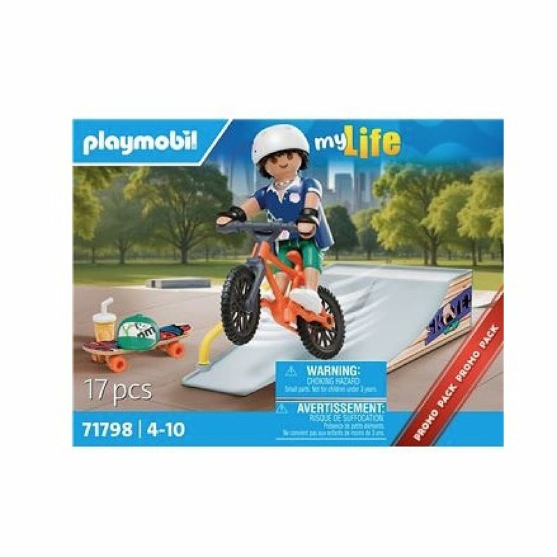 Juguetes Construcción Niños Playmobil Snowboarder Rampa Tobogán