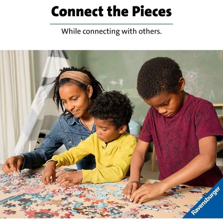 Niño montando puzzle, desarrollo de motricidad fina