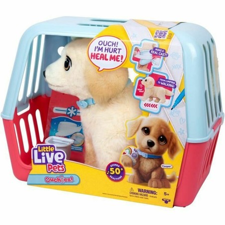 Peluche Little Live Pets Mi Perro Ouchies de cerca