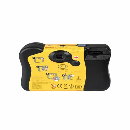 Cámara desechable amarilla, ideal para viajes y fotografía espontánea